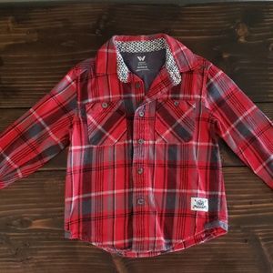 Long Sleeve Flannel Shirt Boys XS